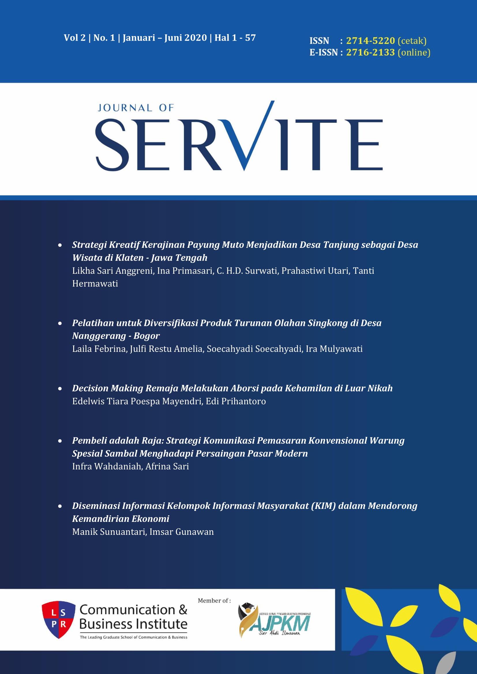 					View Vol. 2 No. 1 (2020): Journal of Servite
				