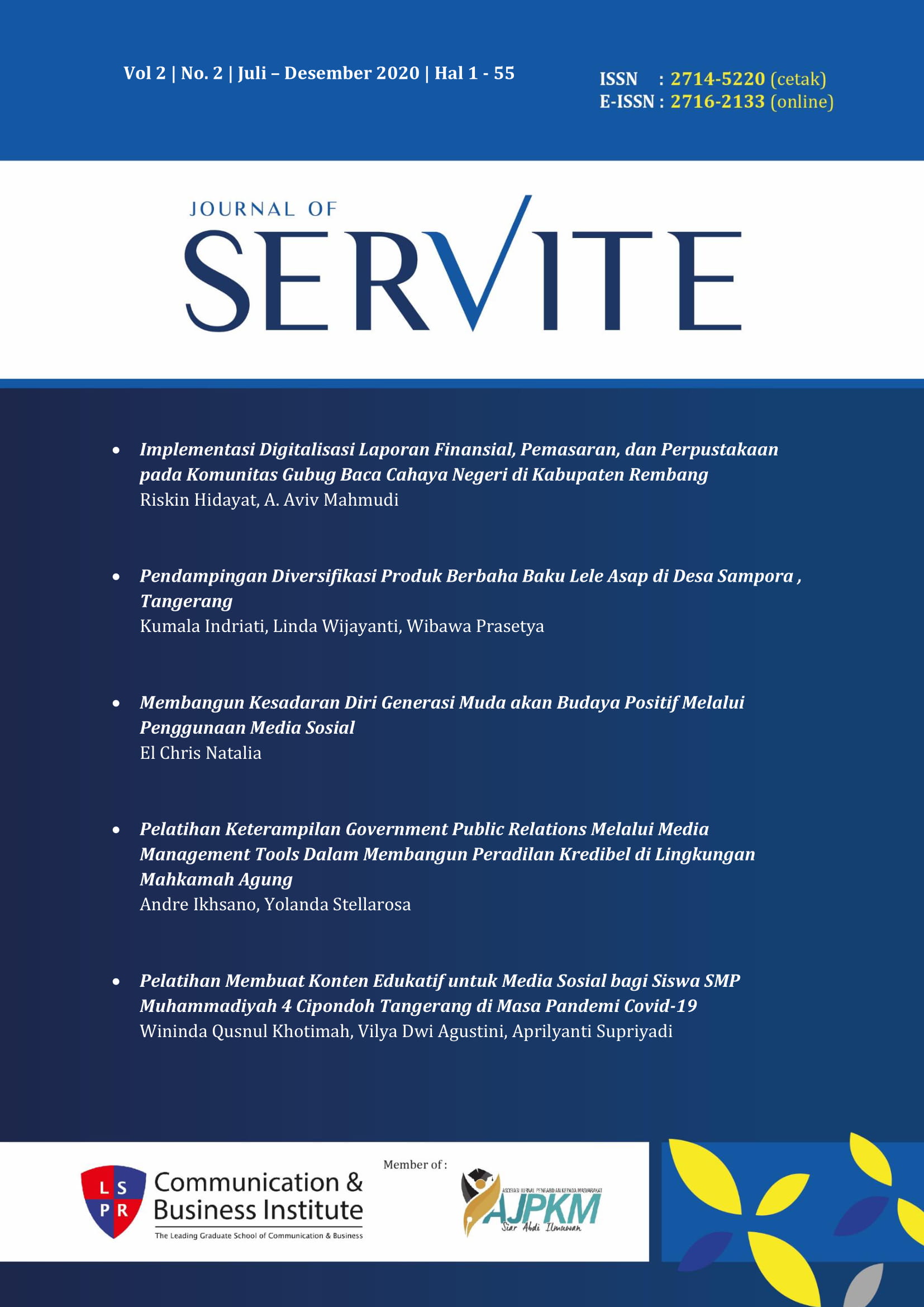 					View Vol. 2 No. 2 (2020): Journal of Servite
				