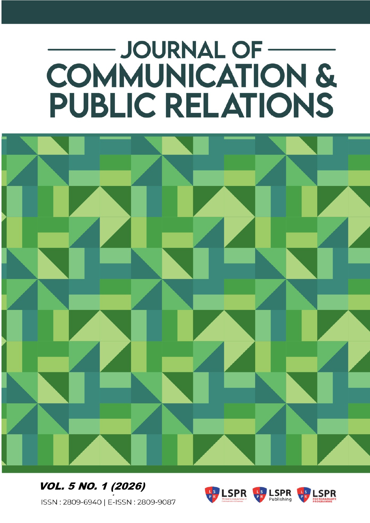 					View Vol. 5 No. 1 (2026): Journal of Communication and Public Relations
				